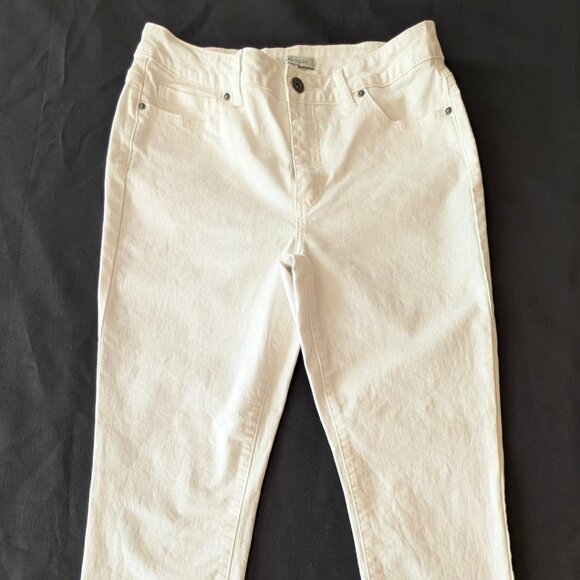 JOHN MARK FRAYED HEM; RAW EDGE; Sz. 12; White denim; Pre-owned great condition - Picture 2 of 10